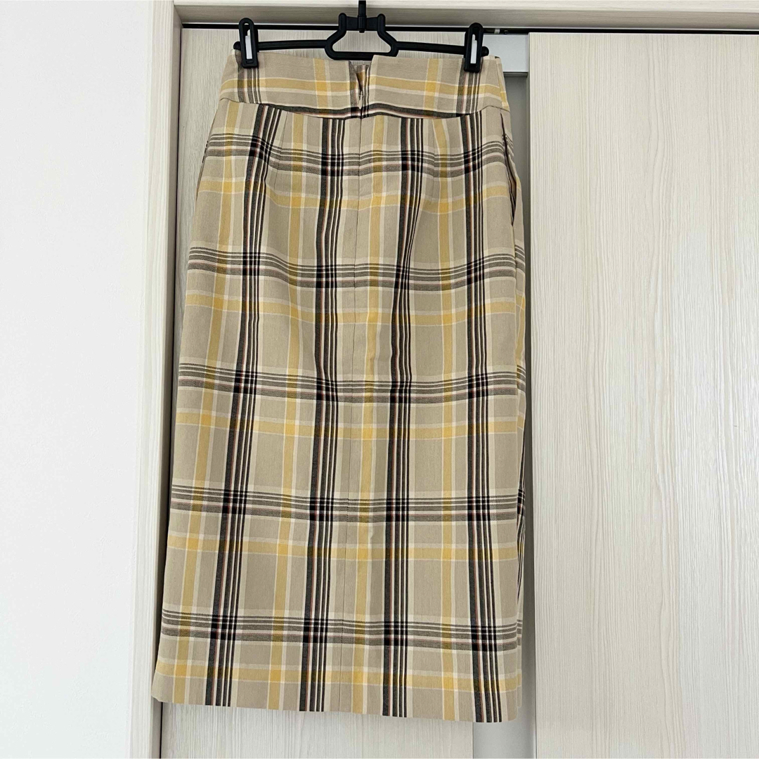 ROPE’(ロペ)のROPE チェックハイウエストタイトスカート38 レディースのスカート(ロングスカート)の商品写真