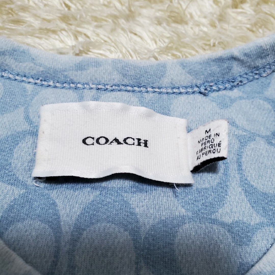 COACH 刺繍入りTシャツ COACH - COACH コーチ刺繍 Tシャツ ネイビー Mレディース 半袖の