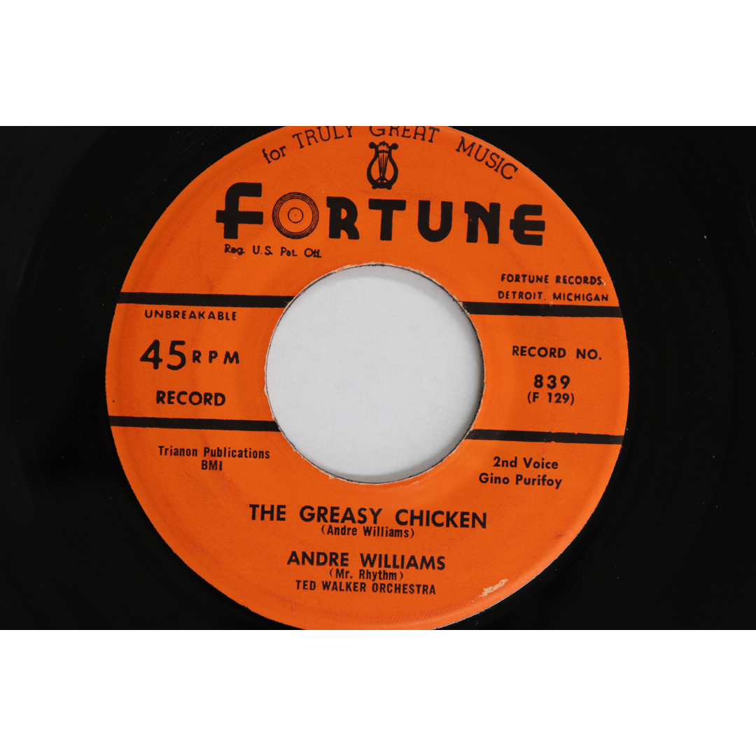 米7” Andre Williams Greasy Chicken / Come On, Baby 839 FORTUNE RECORDS /00080 エンタメ/ホビーのエンタメ その他(その他)の商品写真