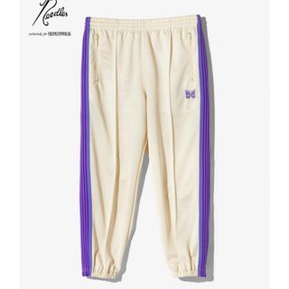 ニードルス(Needles)のneedles 23ss 直営店　トラックパンツ　ジップ　ホワイト　パープル(その他)