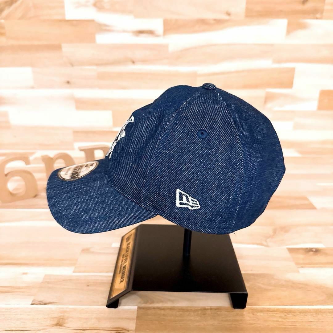 NEW ERA(ニューエラ)の美品【ニューエラ×ドラゴンナナロク】限定コラボ ガスマスク侍 デニム キャップ メンズの帽子(キャップ)の商品写真