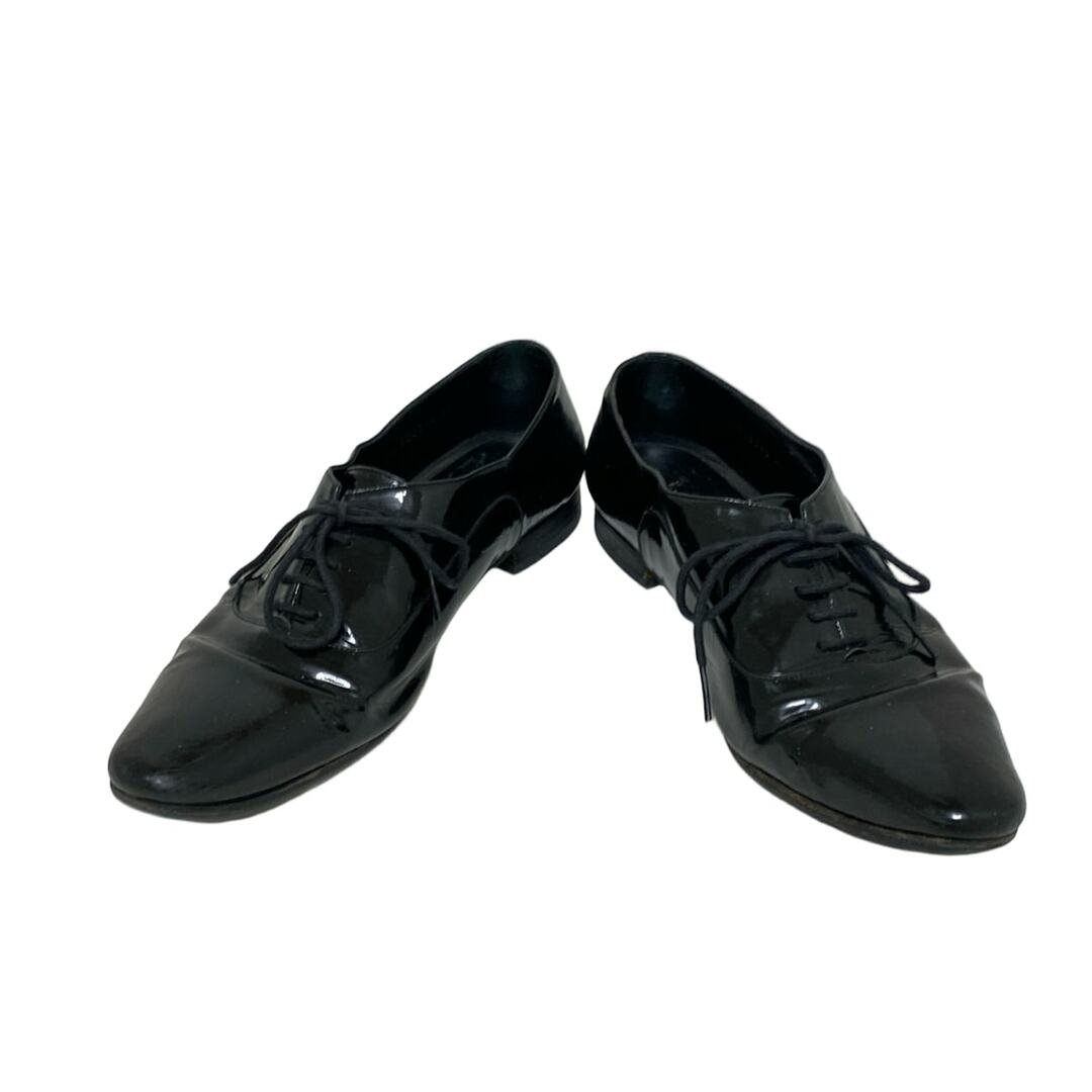 SAINT LAURENT PARIS(サンローランパリ) シューズ 40 レディース - 黒 レースアップ/アウトソール張替済 レザー レディースの靴/シューズ(その他)の商品写真
