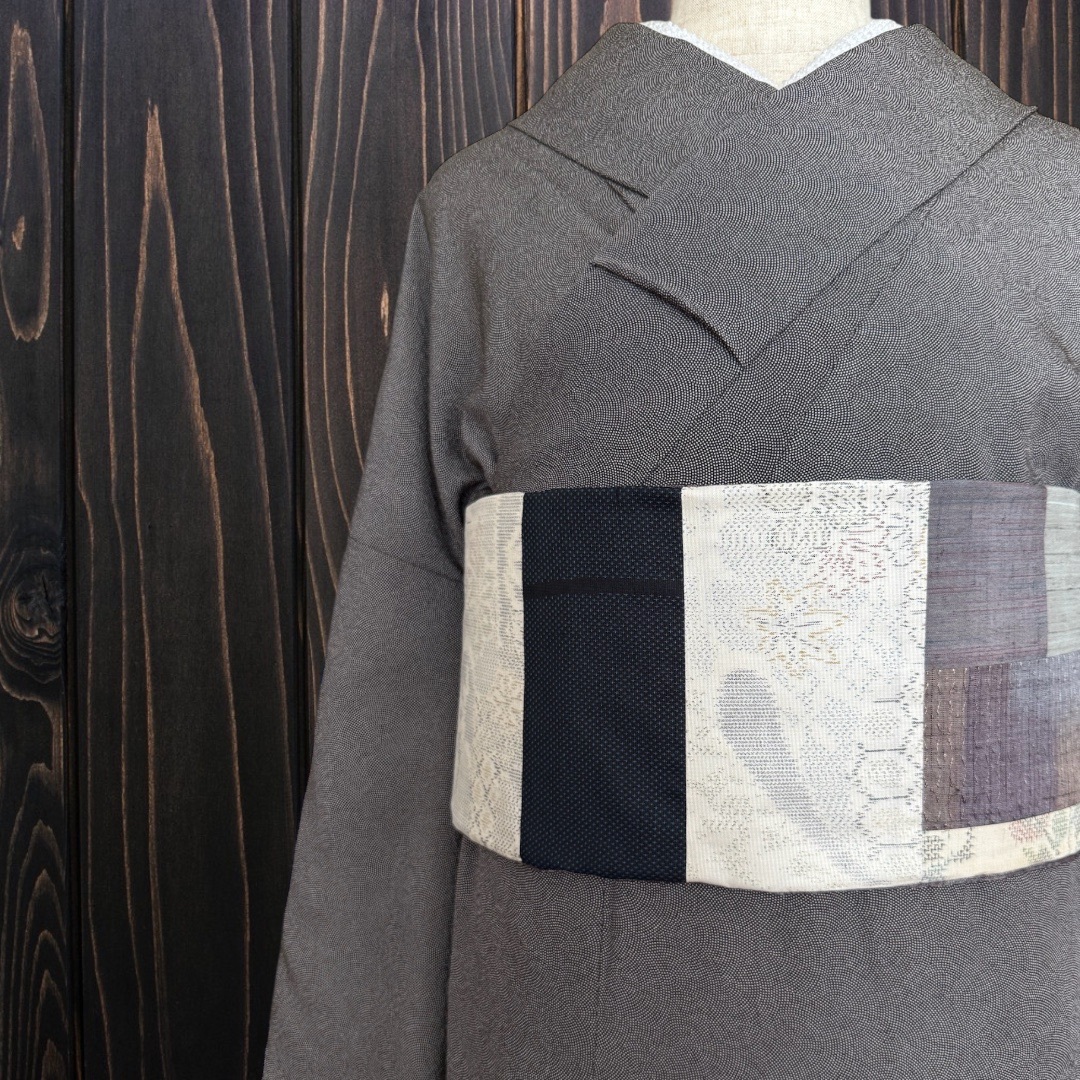 *絹お着物リメイク　パッチワーク*19　大人の兵児帯　半幅帯　長尺　ハンドメイド 絹お着物リメイク パッチワーク*19 大人の兵児帯 半幅帯 長尺