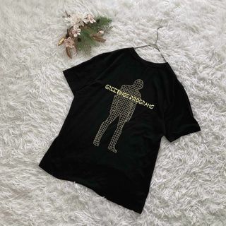 【ジーユー】 (M) コットン半袖Tシャツ コラボ TRON アートプリント