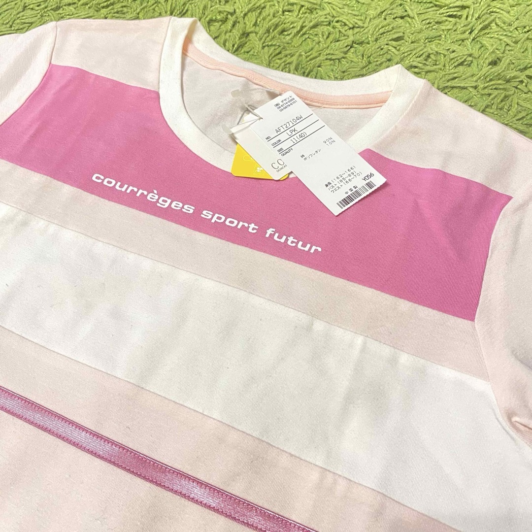 クレージュ 半袖Tシャツ トップス ロゴT レディース 42サイズ