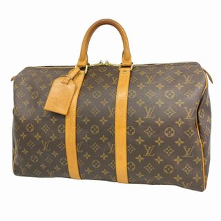 ルイヴィトン(LOUIS VUITTON)の【5fc2885】ルイヴィトン ボストンバッグ モノグラム キーポル45 M41428 ブラウン【中古】メンズ レディース ユニセックス(ボストンバッグ)