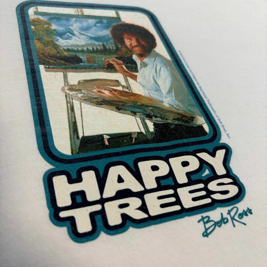 メキシコ製 ボブ・ロス リンガーTシャツ ホワイト トリムT Lサイズ 古着 ボブ・ロス リンガーTシャツ ホワイト トリムT Lサイズ 古着