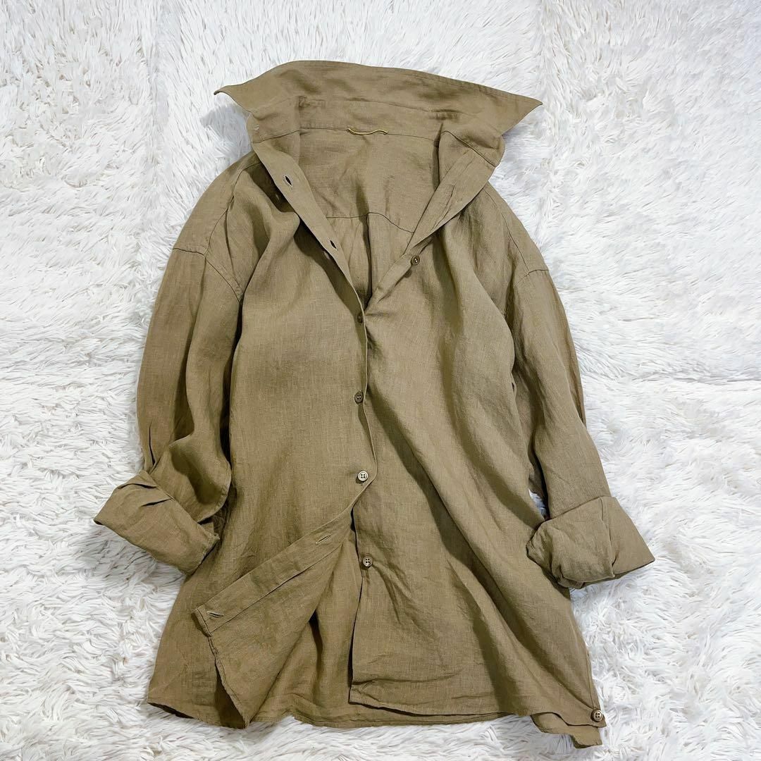 deuxieme classe リネン シャツ ベージュ イタリア製 2way DEUXIEME CLASSE - deuxieme classe リネン シャツ ベージュ