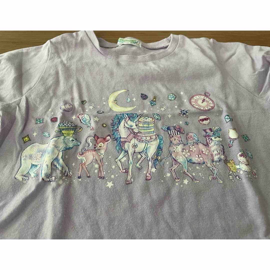 しまむら(シマムラ)の120 エコネコ パジャマ 上下 女の子 子供　夏物 半袖　ユニコーン　♪ キッズ/ベビー/マタニティのキッズ服女の子用(90cm~)(パジャマ)の商品写真