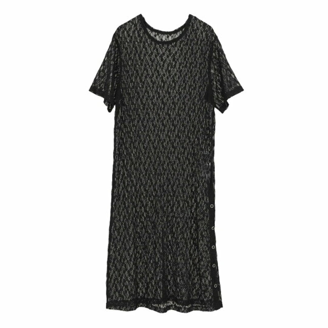 AMERICAN HOLIC(アメリカンホリック)の【オフホワイト】レースTシャツワンピース レディースのワンピース(ロングワンピース/マキシワンピース)の商品写真