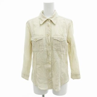 ボディドレッシングデラックス(BODY DRESSING Deluxe)のボディドレッシングデラックス シャツ 長袖 麻 リネン 38 アイボリー(シャツ/ブラウス(長袖/七分))
