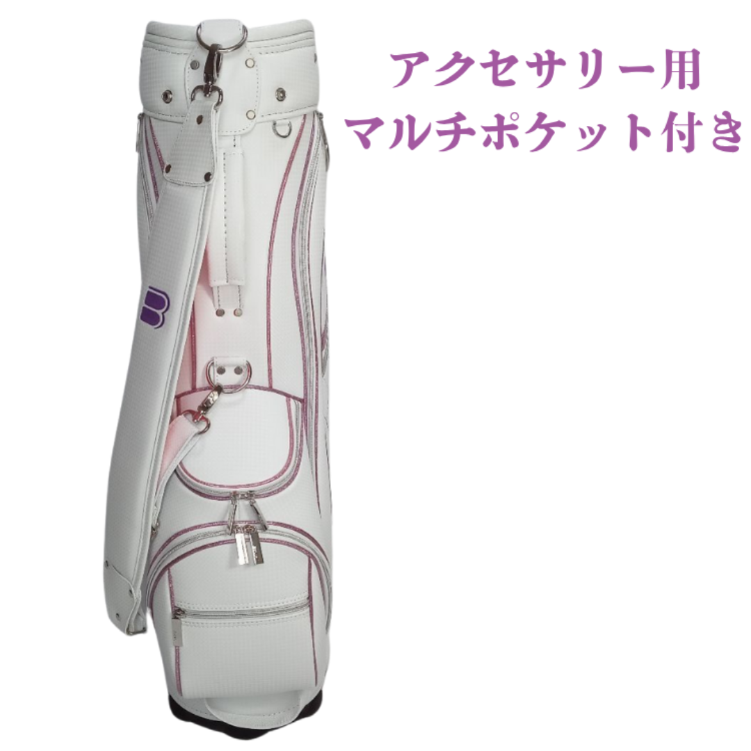 ☆気品ある☆ レディース ゴルフキャディバック ホワイト