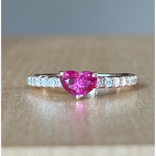 K18 天然ルビー0.70ct D0.38ct リング(リング(指輪))