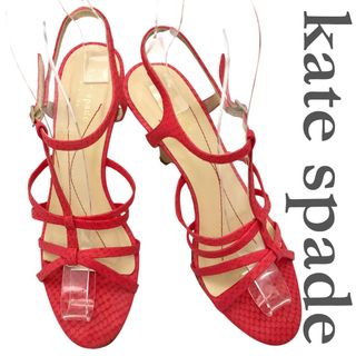 ケイトスペードニューヨーク(kate spade NEW YORK)のkate spade サンダル アンクルストラップ レッド 1900A(サンダル)