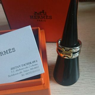 エルメス(Hermes)の専用です💍ケースつきHERMESオランプk18×ag925コンビ#51(リング(指輪))