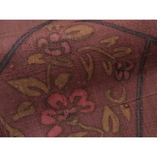 平和屋着物■上質な紬　吉祥草花文　正絹　逸品　未使用　CAAR9327ev(着物)