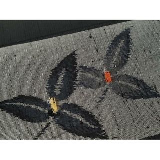平和屋着物■上質な紬　枝葉文　正絹　逸品　CAAR9249ev(着物)