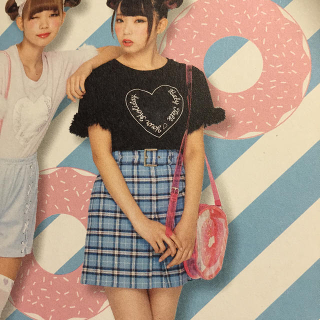 Candy Stripper(キャンディーストリッパー)のキャンスパ タイトスカート チェック パステルブルー レディースのスカート(ひざ丈スカート)の商品写真