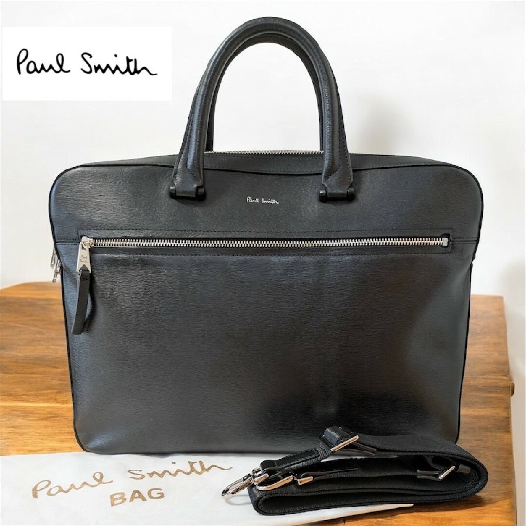 速くおよび自由な Paul Smith ストローグレインレザー ポールスミス ✨極美品✨ - バッグ