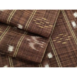 平和屋着物▼上質な紬　吉祥間道　正絹　逸品　CAAS9271th(着物)
