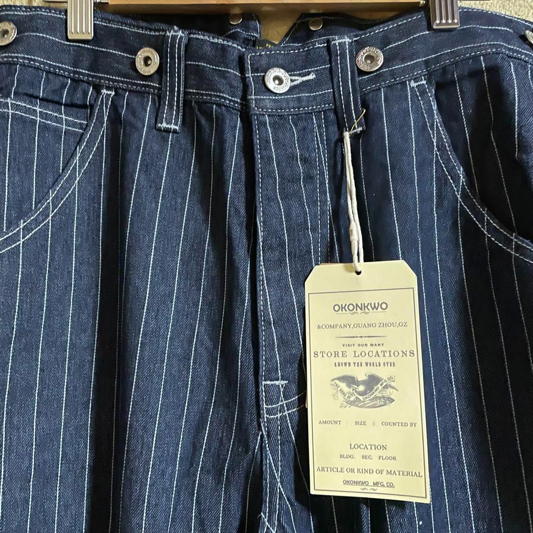 ✓新品未使用 ウォバッシュ デニム ワイド パンツ ヒッコリー