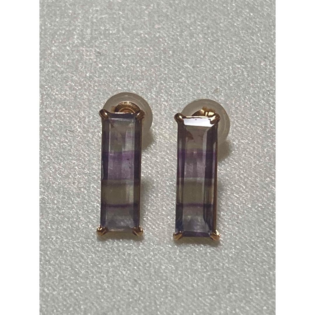 con affetto，コンアフェット　K10レインボーフローライトピアス レディースのアクセサリー(ピアス)の商品写真