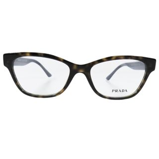 プラダ(PRADA)の未使用 PRADA プラダ 眼鏡 アイウェア べっ甲柄 フルリム プラスチックフレーム フォックス型 デモレンズ 51□16 140 ネイビー VPR03W メンズ レディース 古着 中古 USED(サングラス/メガネ)
