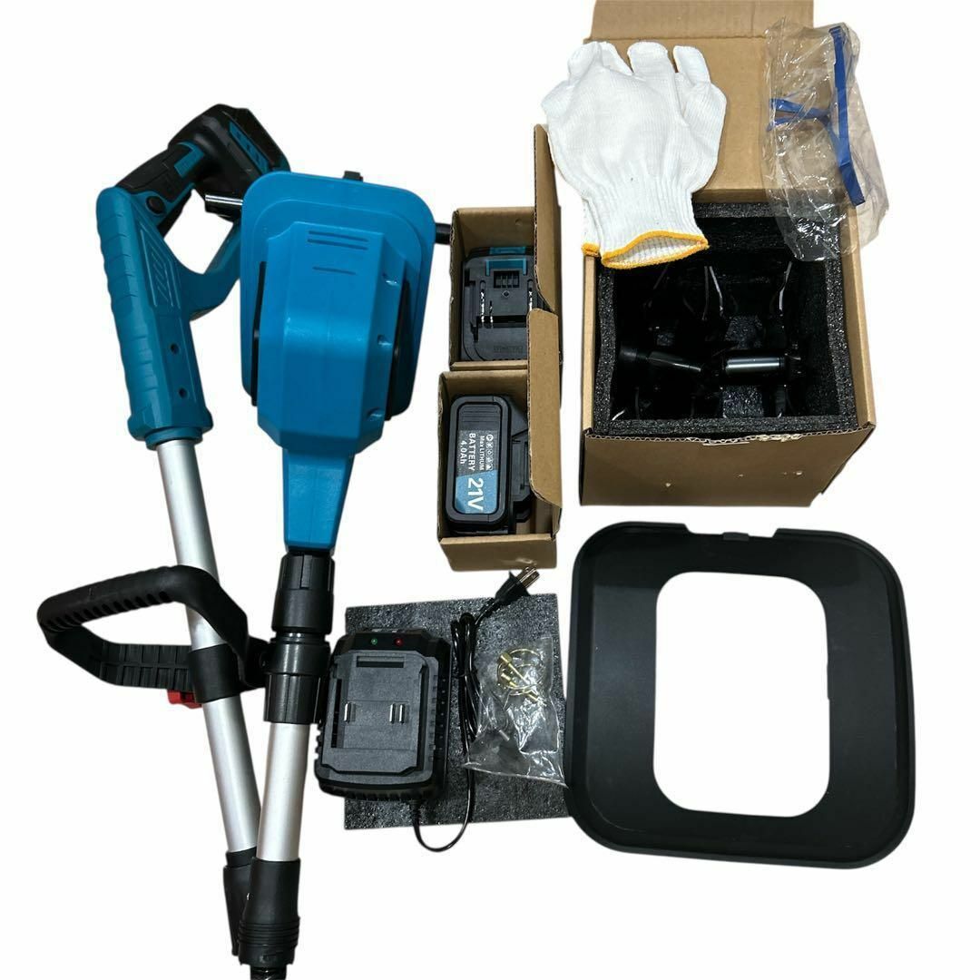 耕運機 家庭用 充電式 耕幅25.5cm/耕深22cm 2個4Ahバッテリー
