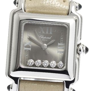 Chopard - ショパール Chopard 27/8892-23 ハッピースポーツ スクエア 5Pダイヤ クォーツ レディース 良品 _893898