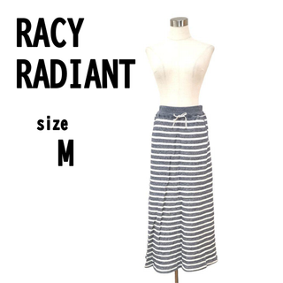 【M】RACY RADIANT レディース ボーダー スカート 柔らか生地