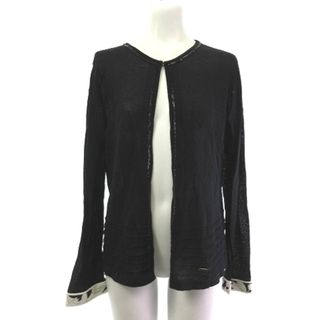 レオナール(LEONARD)のレオナール ファッション FASHION カーディガン シースルー 黒 L(カーディガン)