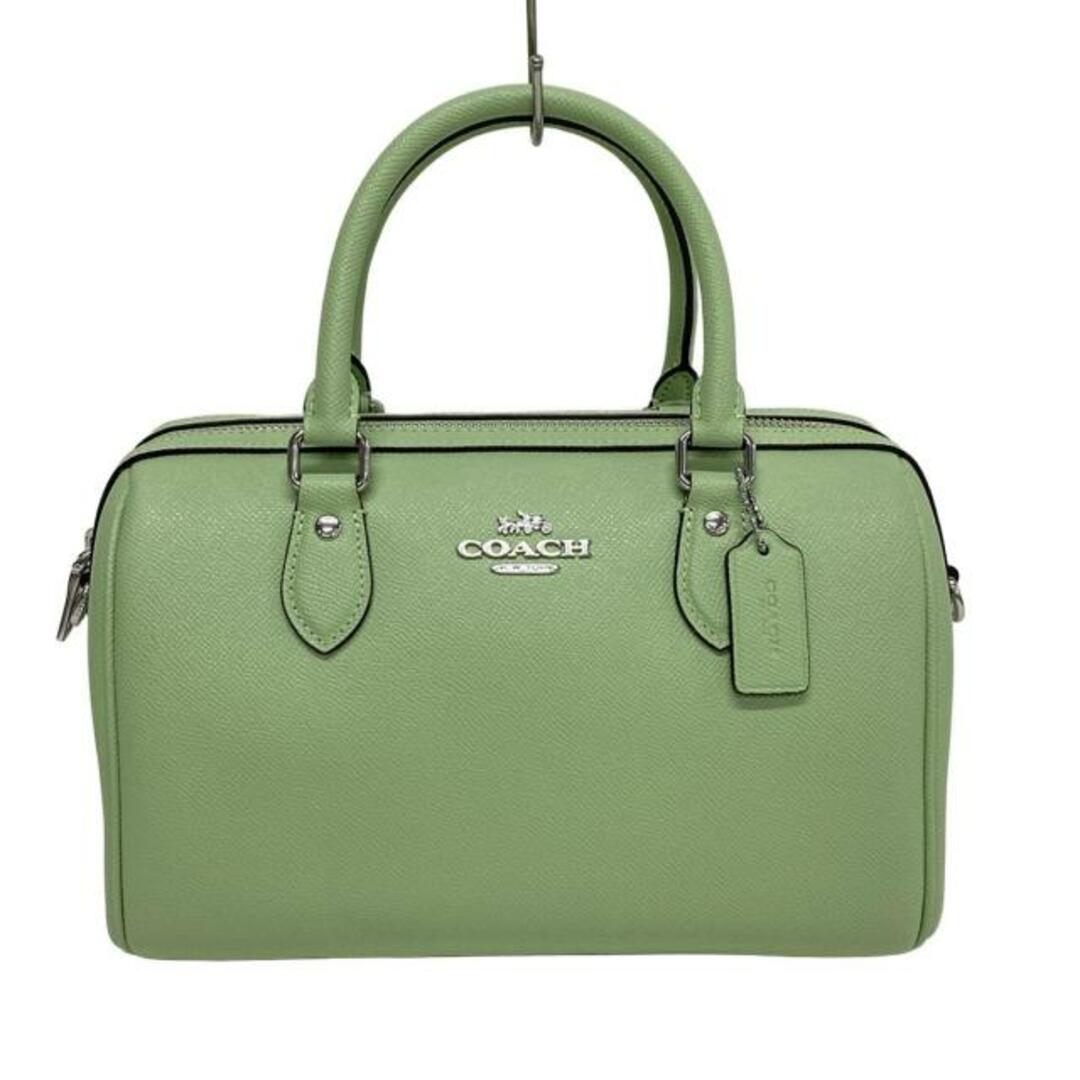 COACH(コーチ) ハンドバッグ美品 - CH282 ライトグリーン レザー