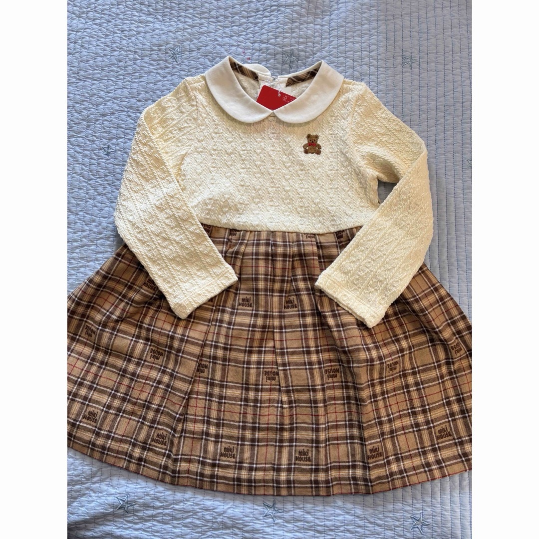 MIKI HOUSE ワンピース ベアチェックワンピース キッズ 子供服