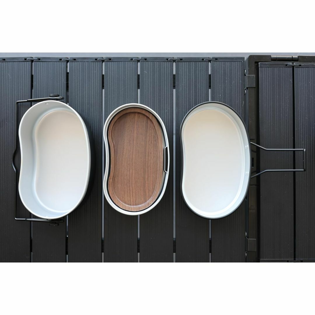 【人気商品】戦闘飯盒2型用カッティングボード兼お皿 ウォルナット製まな板 小皿  スポーツ/アウトドアのアウトドア(調理器具)の商品写真