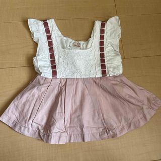 petit main 花柄 レース ブラウス トップス 100