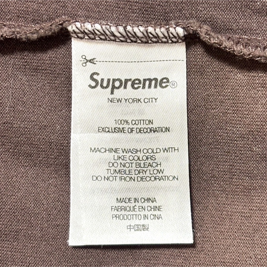 Supreme(シュプリーム)の美品 Supreme スモールボックスロゴ ロンT "ダークブラウン" Mサイズ メンズのトップス(Tシャツ/カットソー(七分/長袖))の商品写真