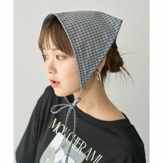 アースミュージックアンドエコロジー(earth music & ecology)の【ブルー】チェックバブーシュカ(その他)