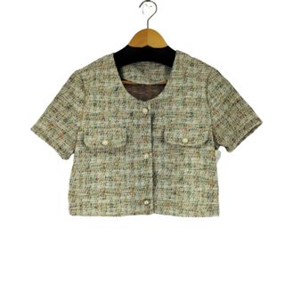 DAZY(デイジー) ノーカラー S/S ツイードジャケット レディース(その他)