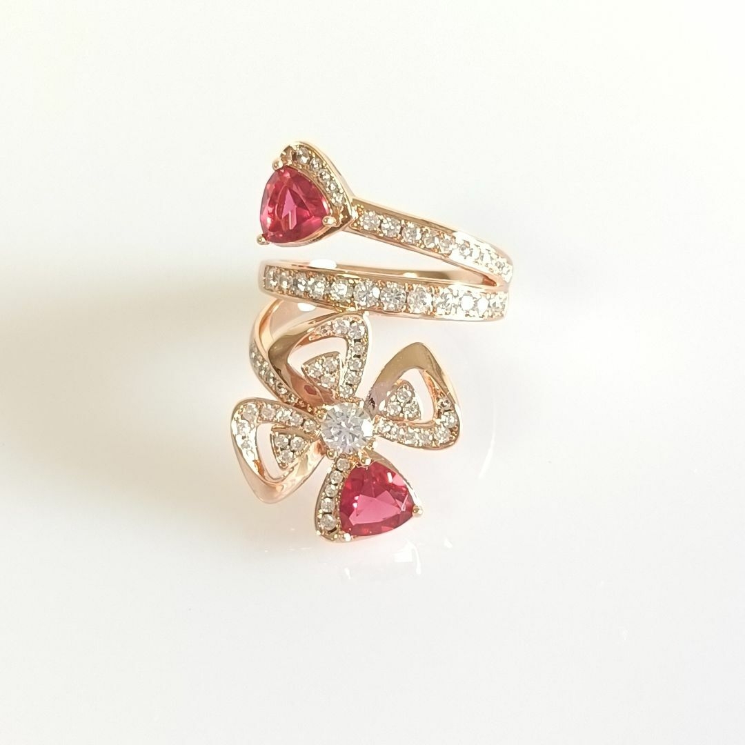16号 ルベライト ローズゴールド フィオレヴァーリング レディースのアクセサリー(リング(指輪))の商品写真