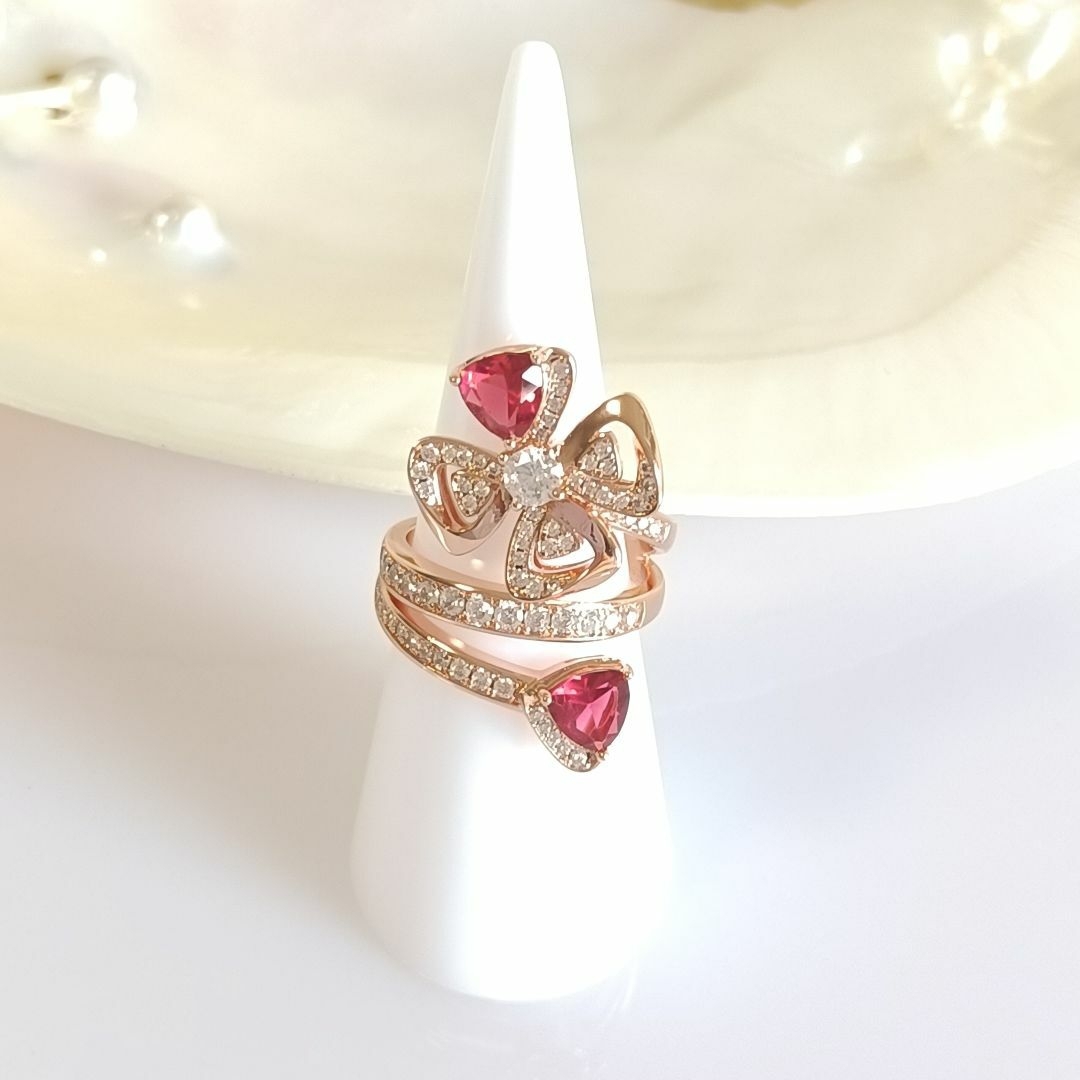 16号 ルベライト ローズゴールド フィオレヴァーリング レディースのアクセサリー(リング(指輪))の商品写真