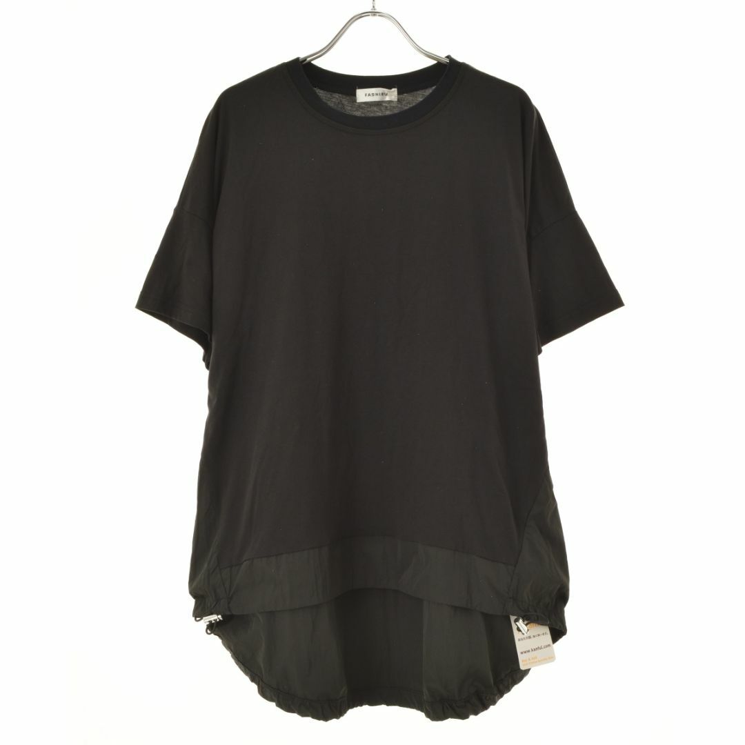 FASHIRU】back switching drawst pullover バック切替ドロスト
