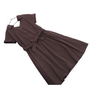 インデックス(INDEX)のINDEX インデックス ワンピース sizeM/茶 ■◆ レディース(ミニワンピース)