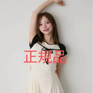 andmary Mary logo flare mini dress(ミニワンピース)