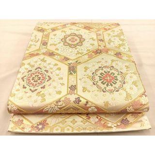 平和屋着物◎西陣　六通柄袋帯　唐織　採華小袖　金糸　正絹　逸品　BAAT1946if