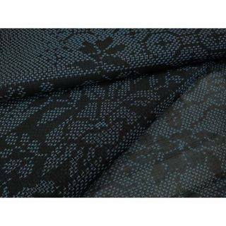 平和屋着物＊夏物　紗紬　エ霞枝花文　正絹　逸品　CAAS4864ut(着物)