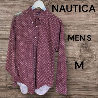 ノーティカ(NAUTICA)のNAUTICA ノーティカ 長袖シャツ M ワインレッド 上品 大人カジュアル(シャツ)