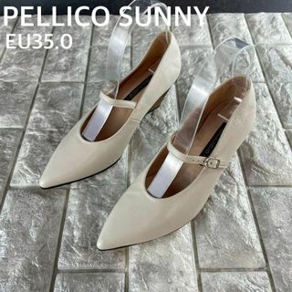 ペリーコサニー(PELLICO SUNNY)の★新品 ペリーコサニー パンプス チャンキーヒール メリージェーン レザー 35(ハイヒール/パンプス)