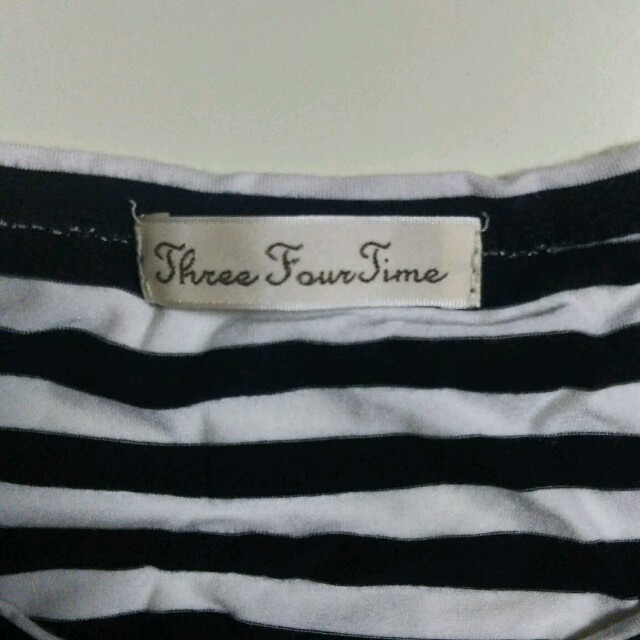 ThreeFourTime(スリーフォータイム)のThreeFourTime ボーダーTシャツ レディースのトップス(Tシャツ(半袖/袖なし))の商品写真