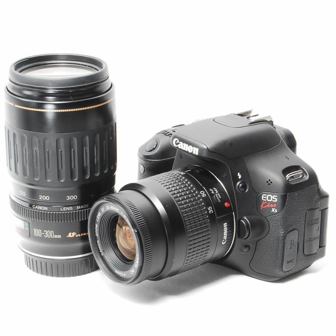 標準＆超望遠レンズセット Canon EOS Kiss X5 撮影＆動画OKの