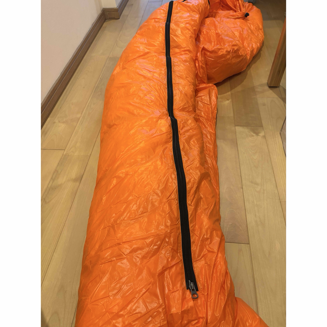 FUJIKAZE マミー型寝袋 オレンジ ダックダウン充填 1500gの通販